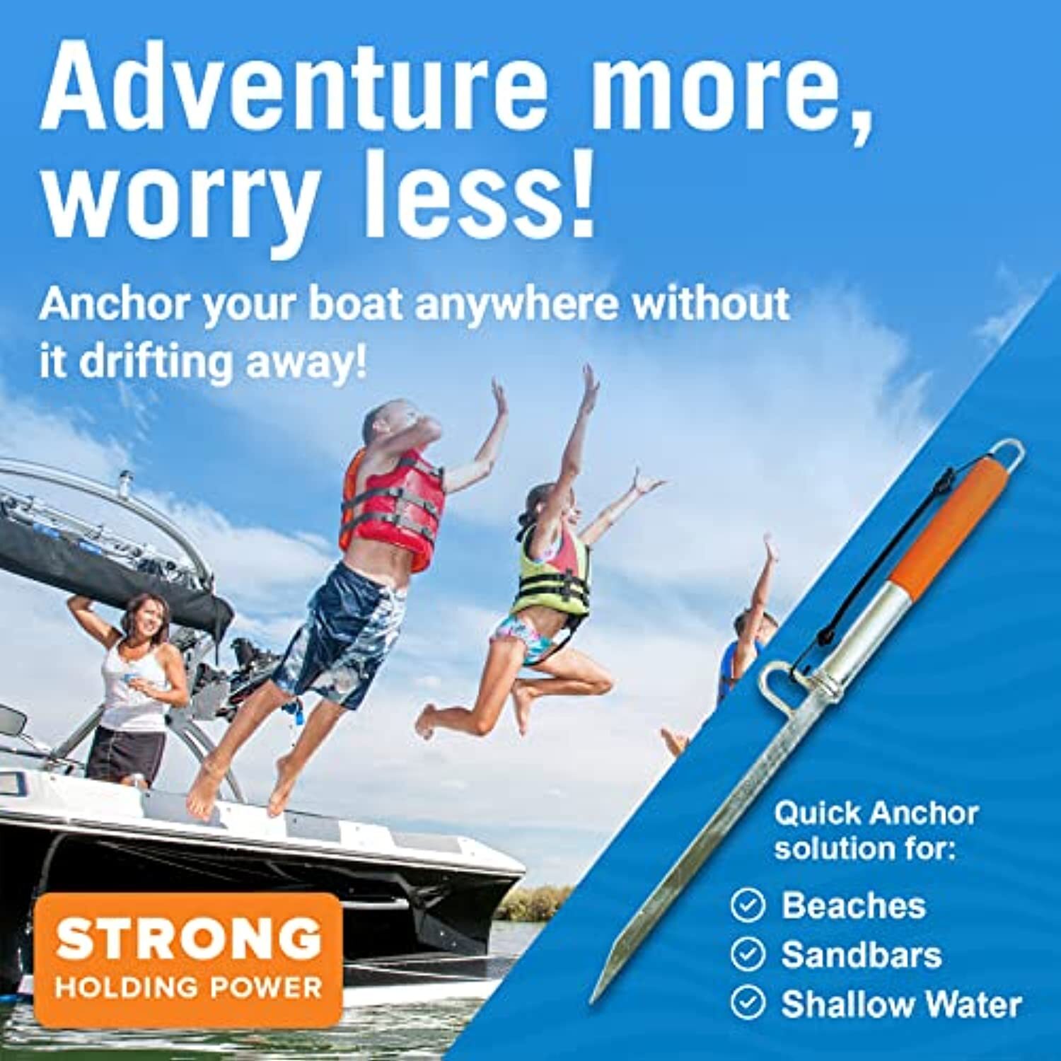 Sand Spike Boat Anchor Pole System Slide Stick Sand Boat Anchor for Boat - image 4